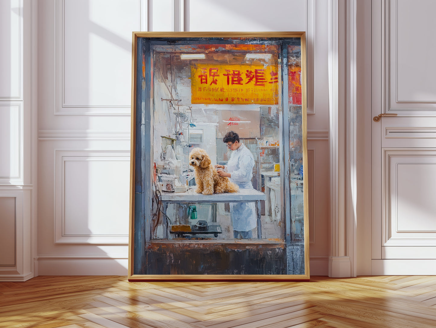 Patient Poodle At Golden Hour