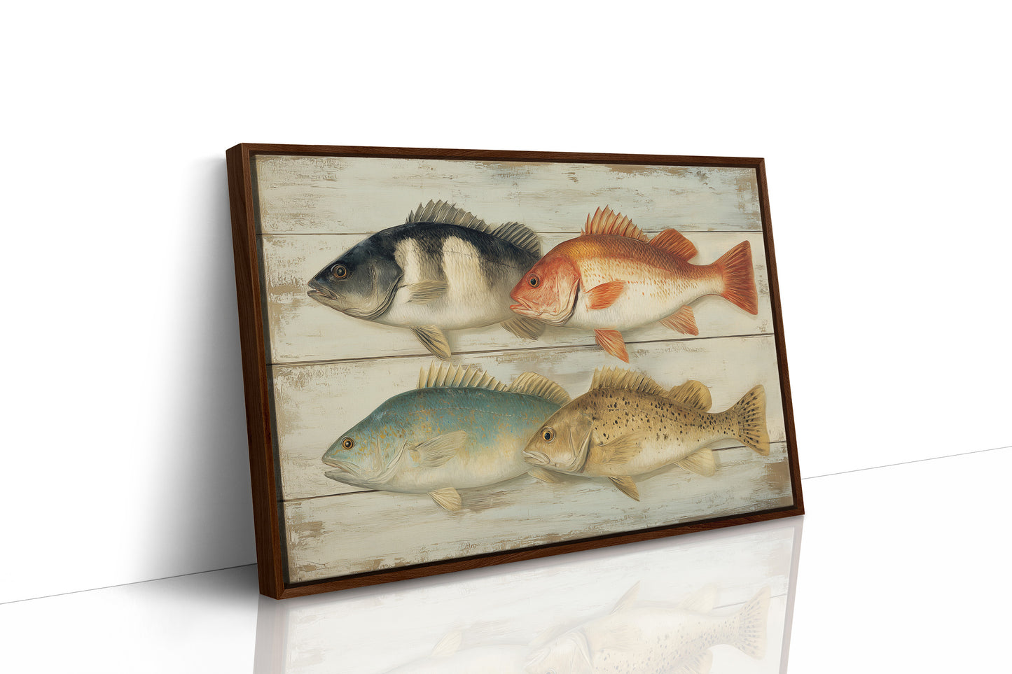 Coastal Catch On Weathered Boards