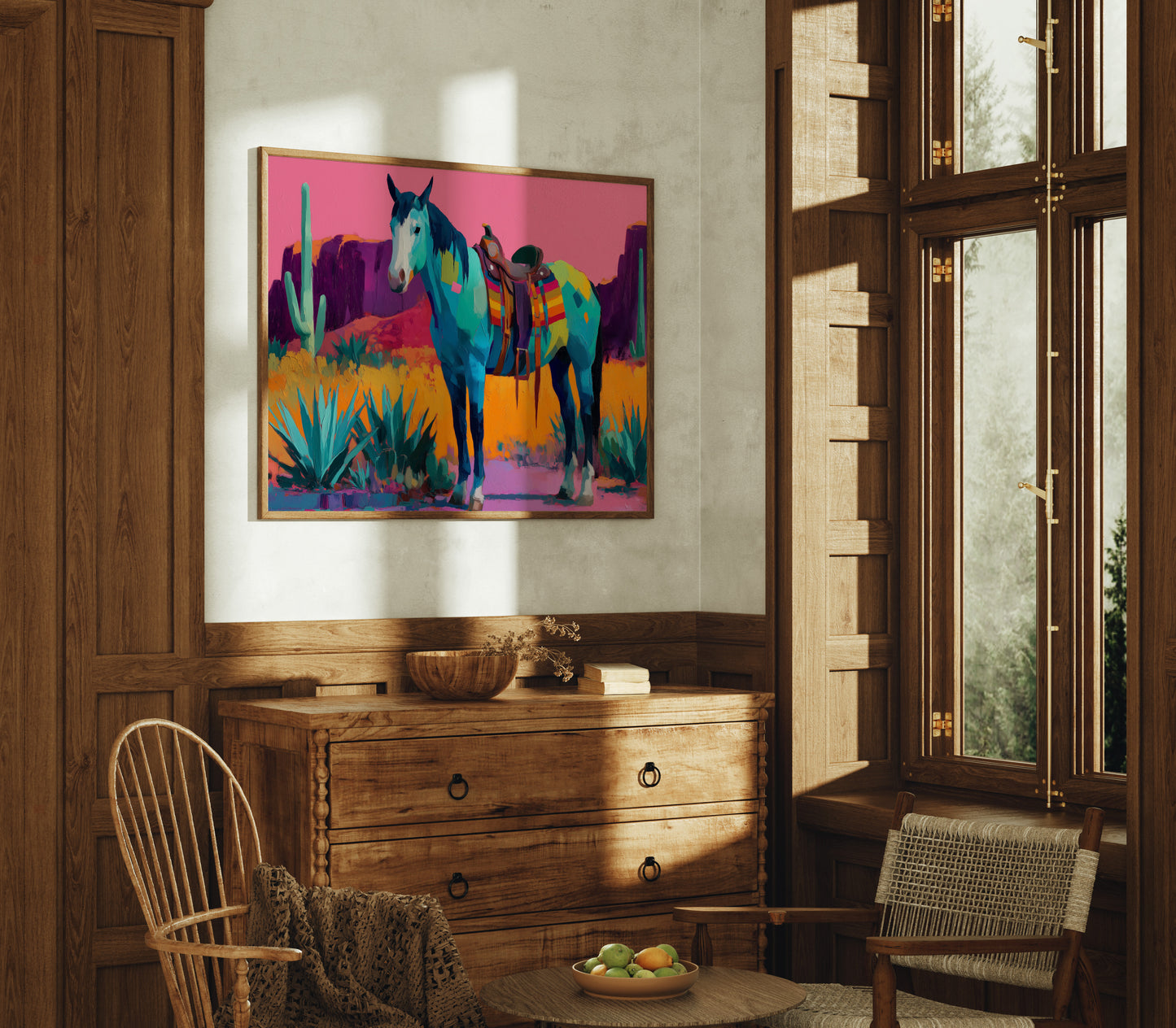 Turquoise Stallion Meets Desert Dawn