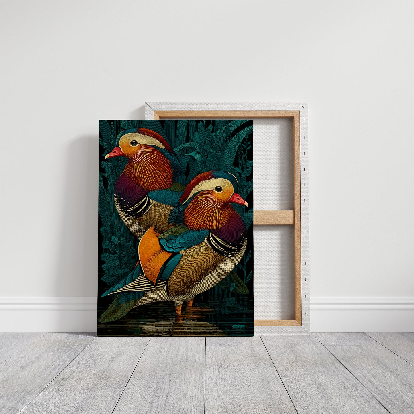 Mandarin Ducks in the Reeds