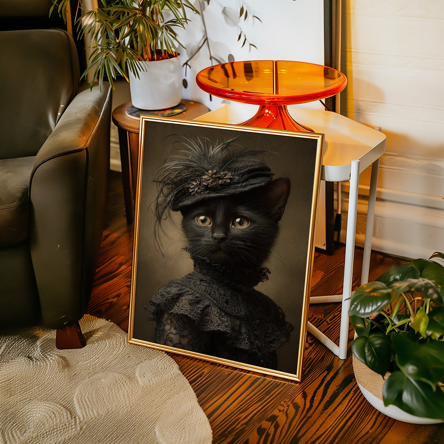 Regal Feline in Victorian Attire