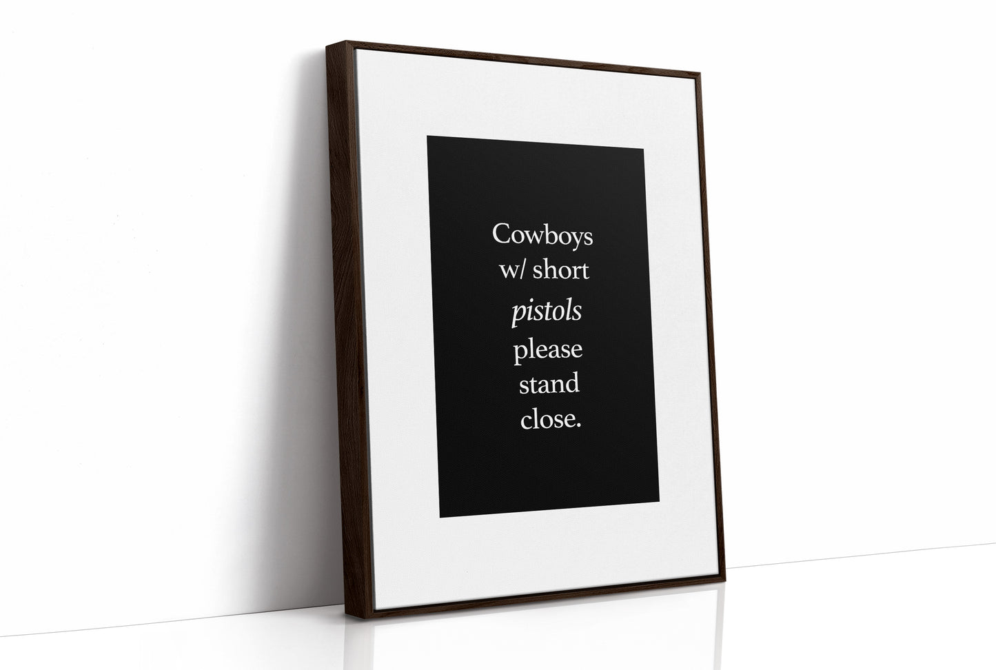 Cowboys With Short Pistols Stand Close
