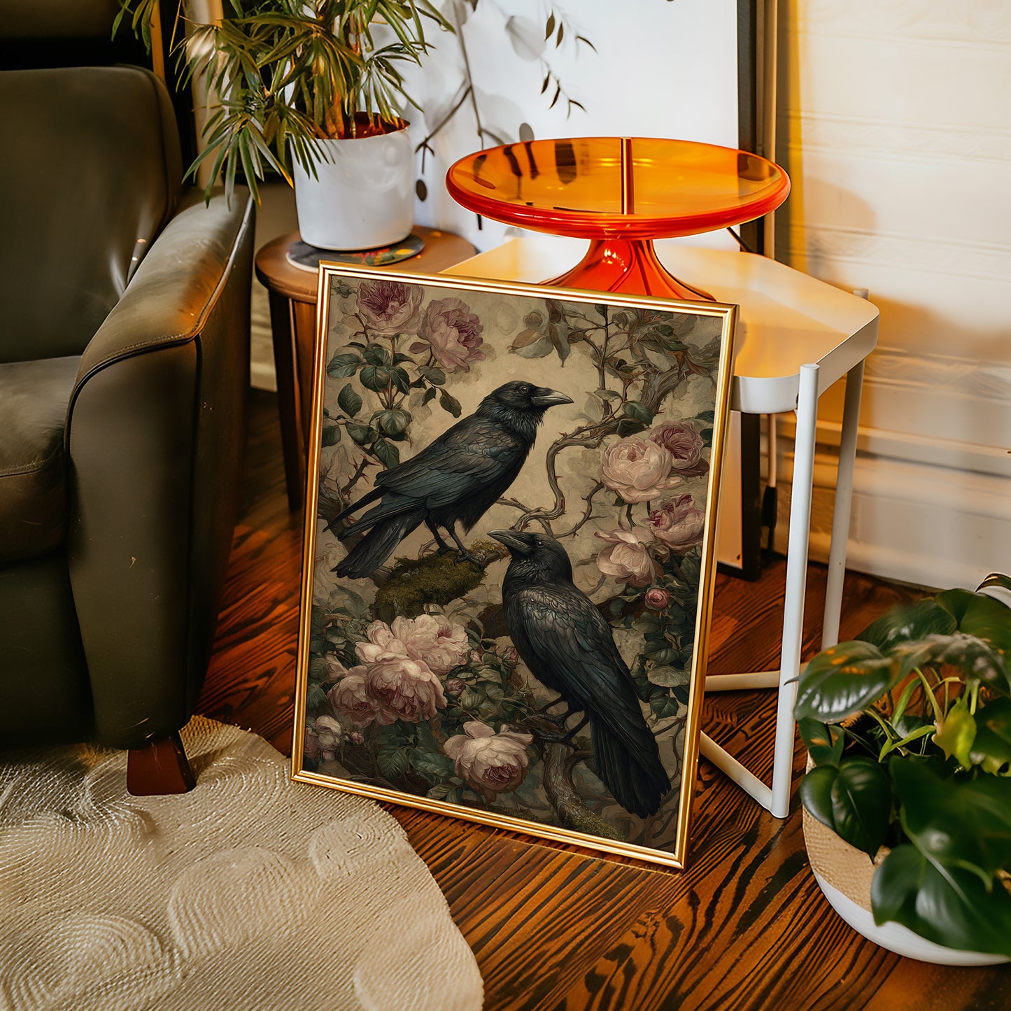 In Bloom With Midnight Feathers