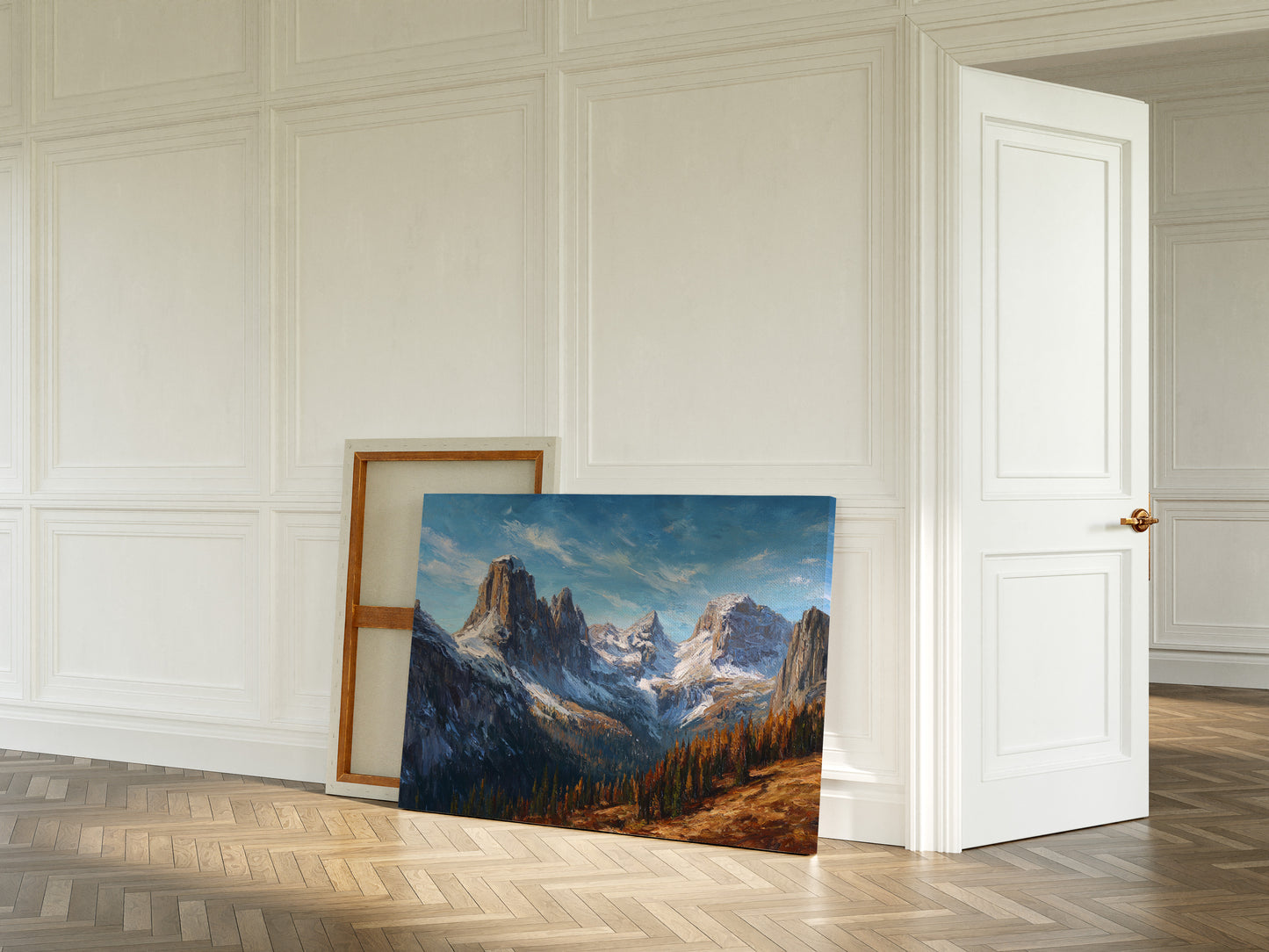 Autumn Pines Meet Winter Peaks