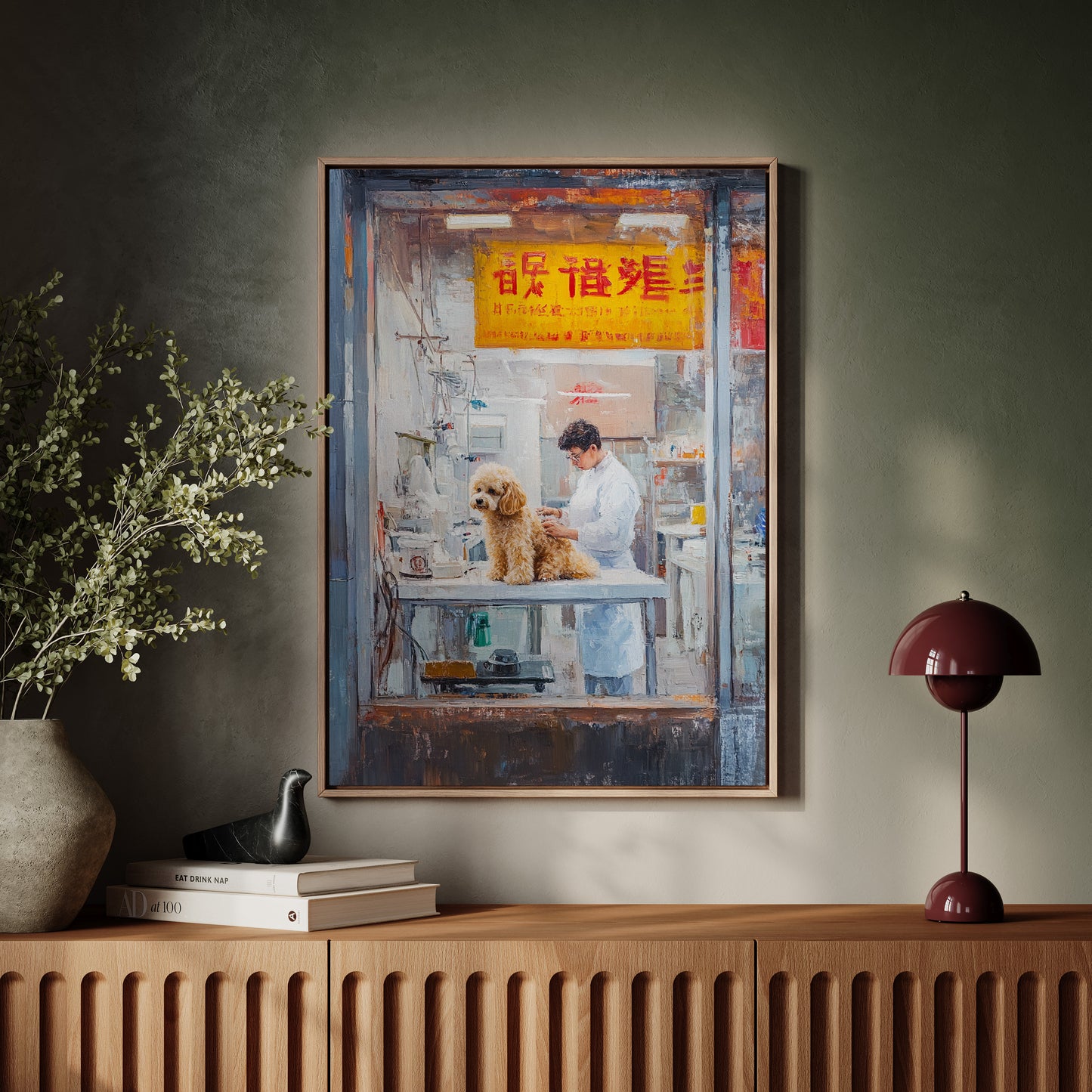 Patient Poodle At Golden Hour