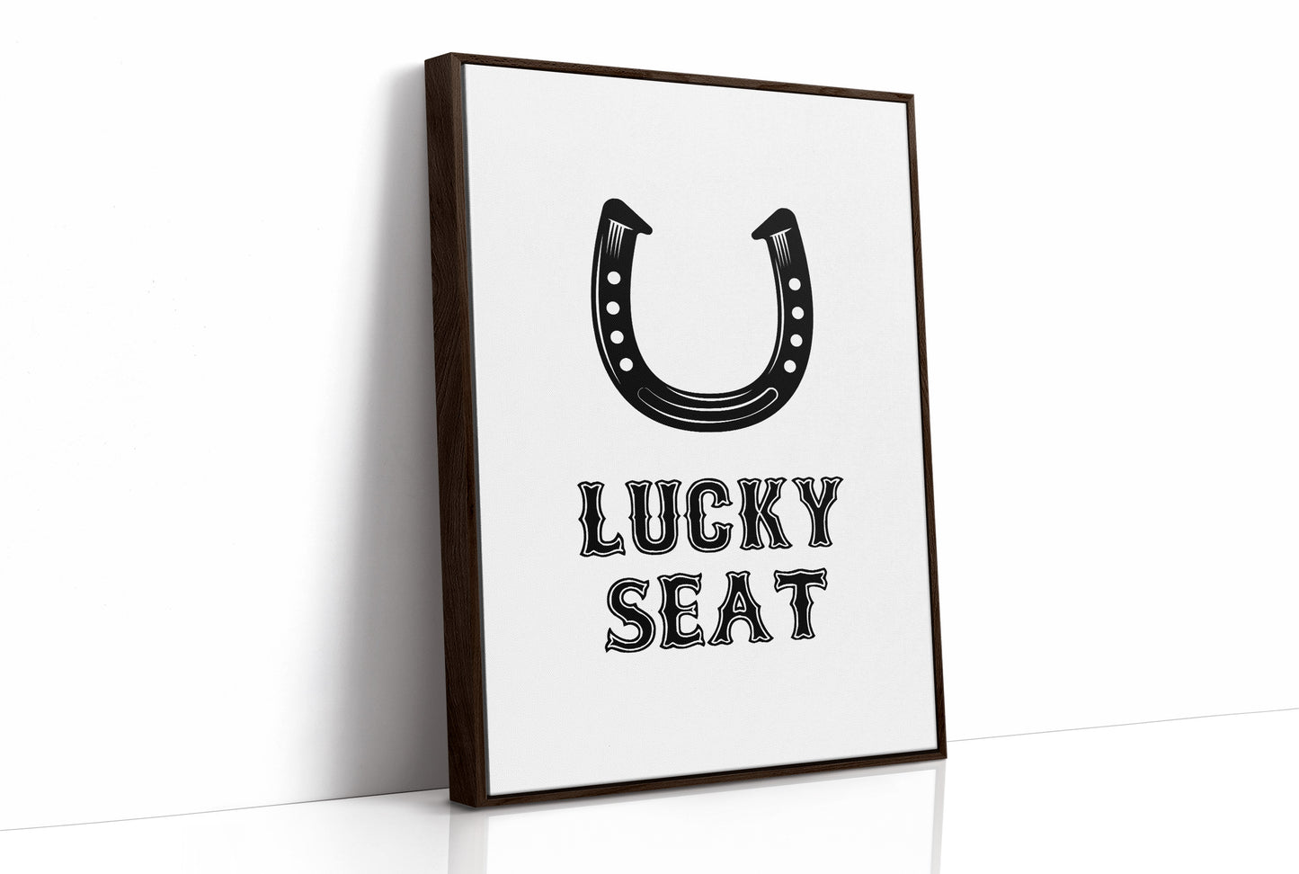 Lucky Seat Horseshoe Western Sign