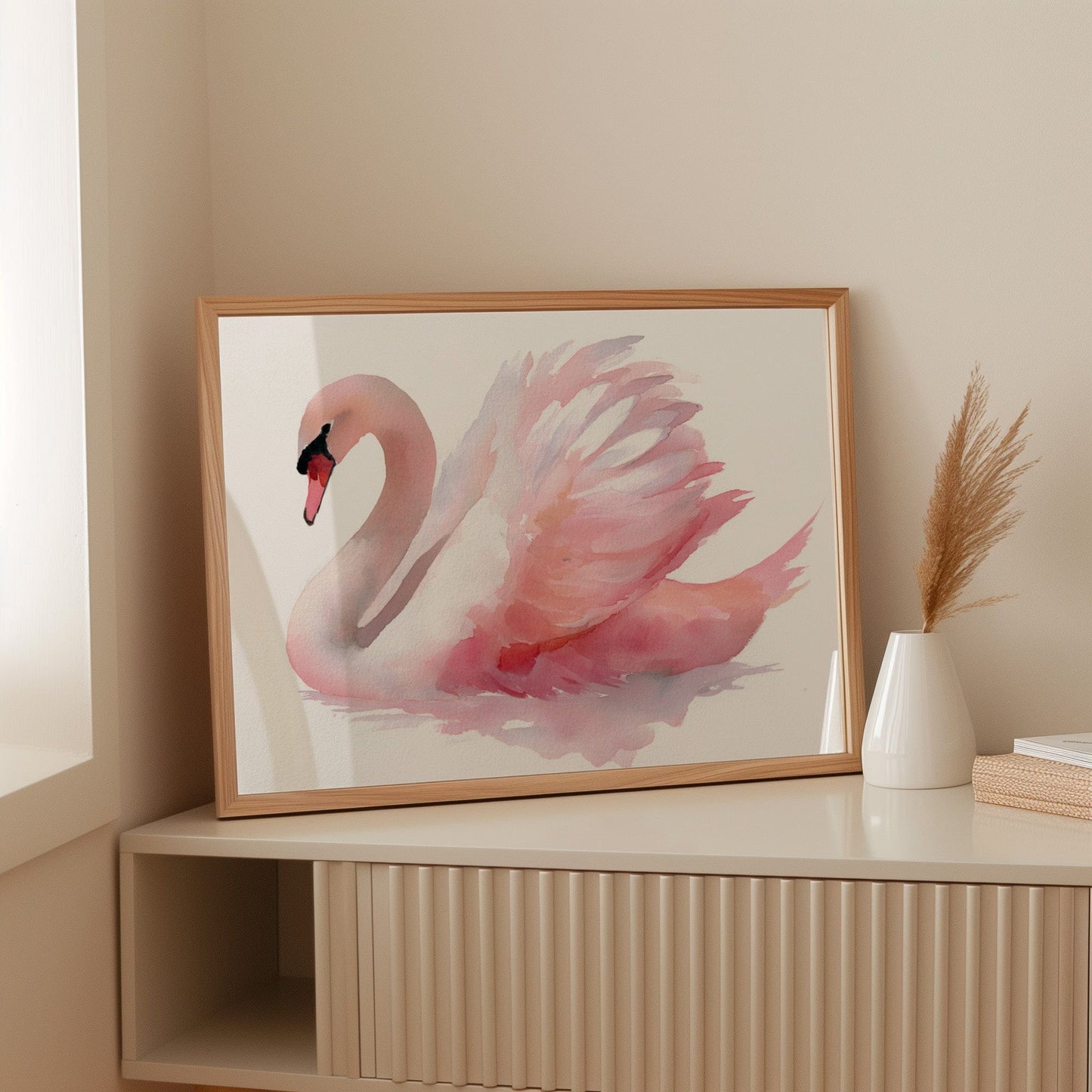 Pink Grace Drifts At Dawn
