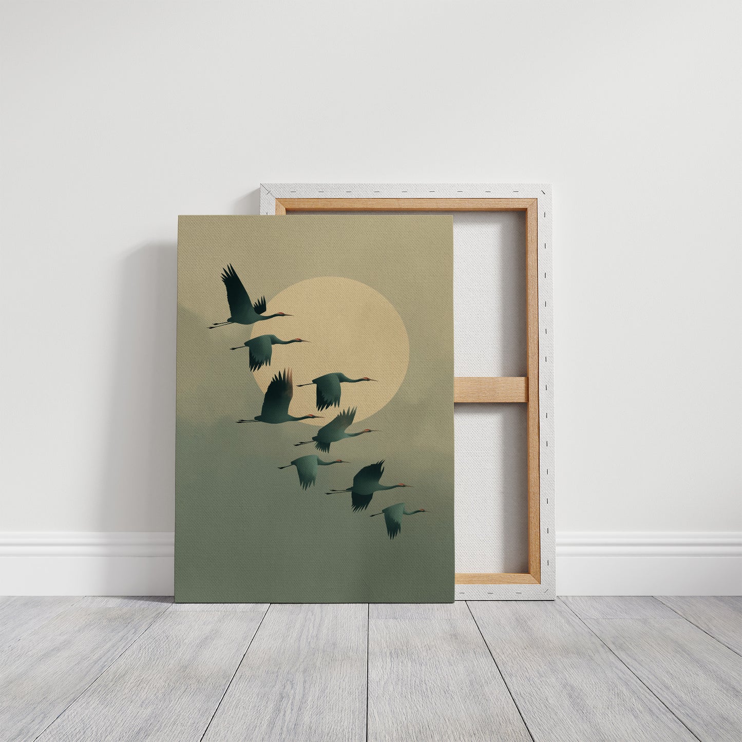 Cranes Dance Across Golden Dawn