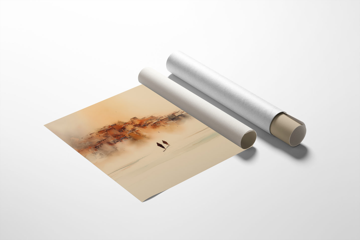 Travelers In Morning Mist