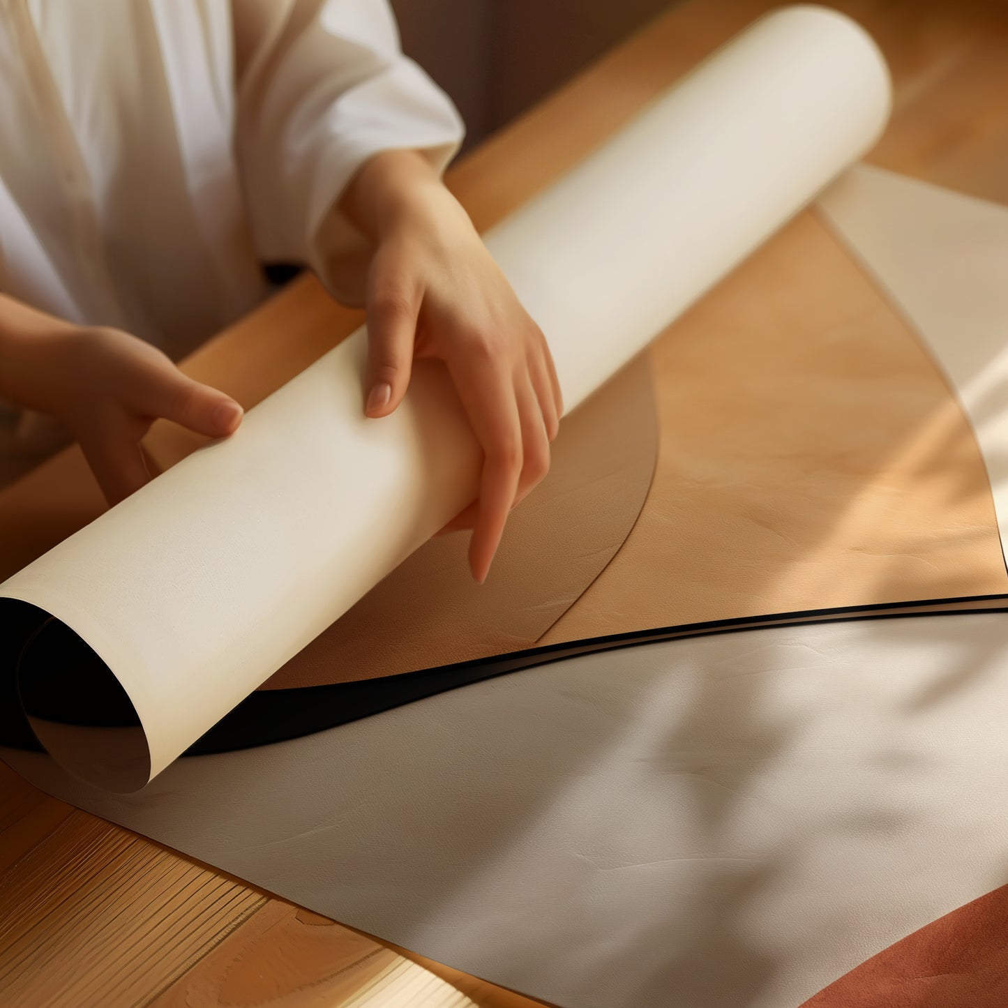 Curves Dance In Terracotta Light