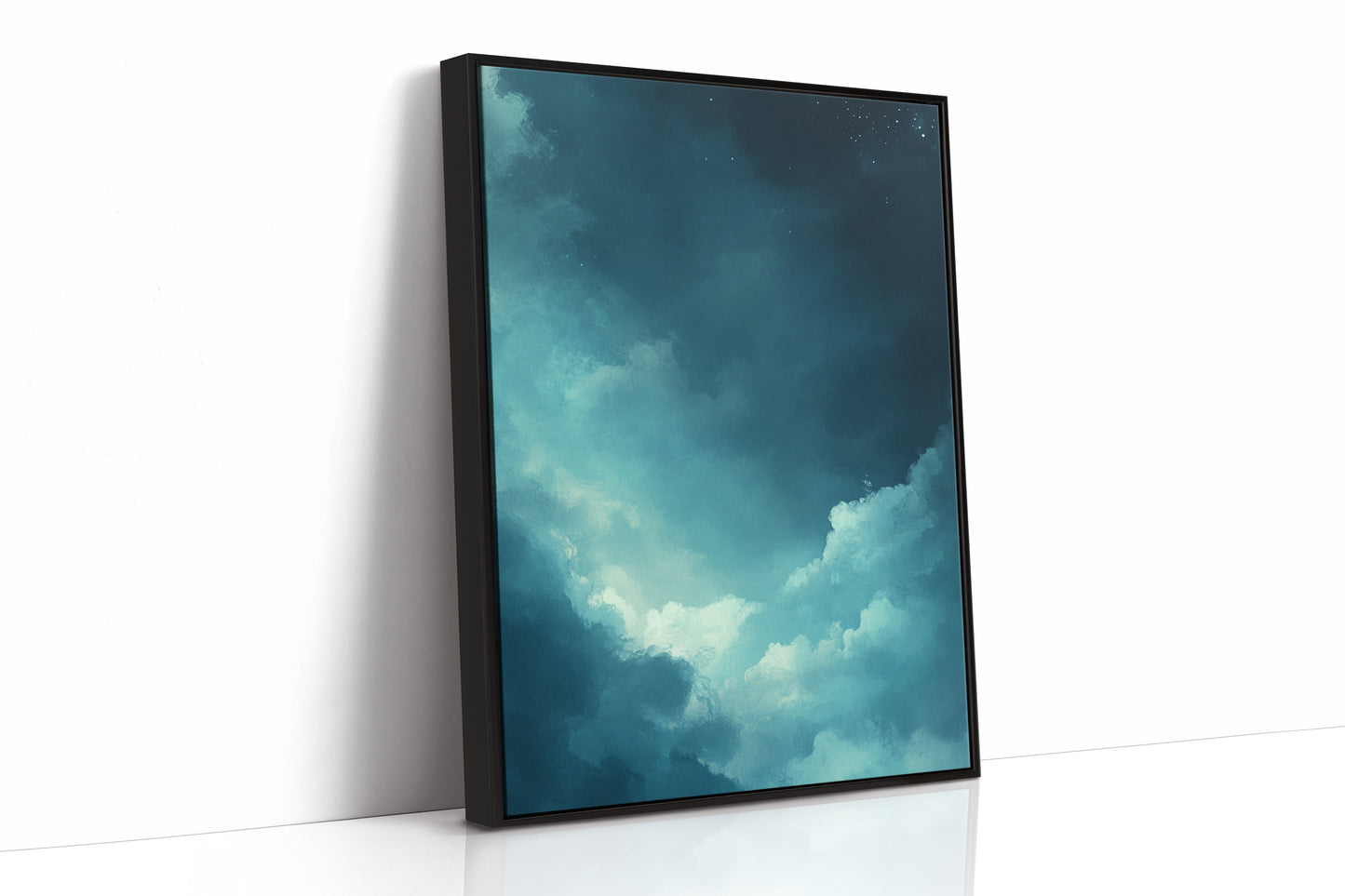 Celestial Drift Through Midnight Blue