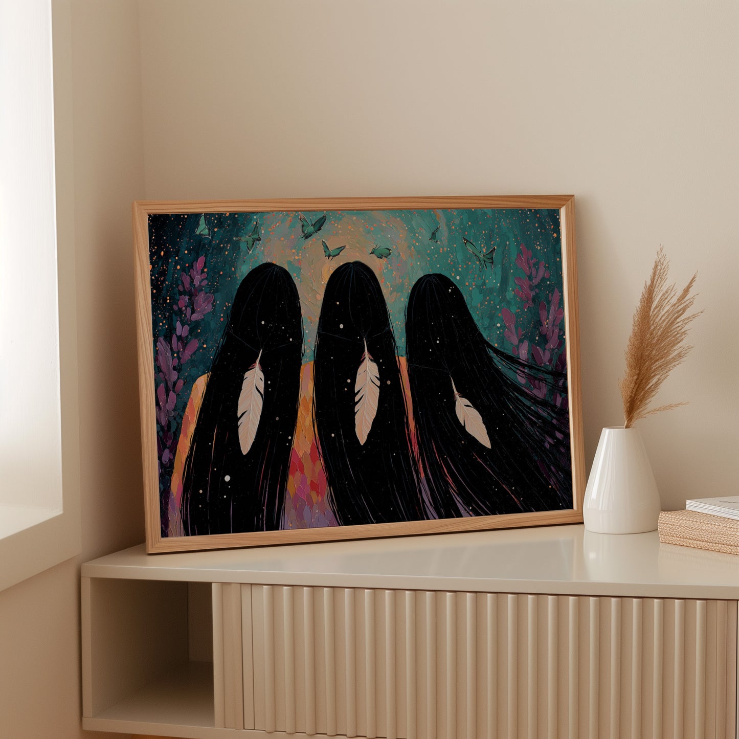 Sacred Feathers Dance With Butterflies