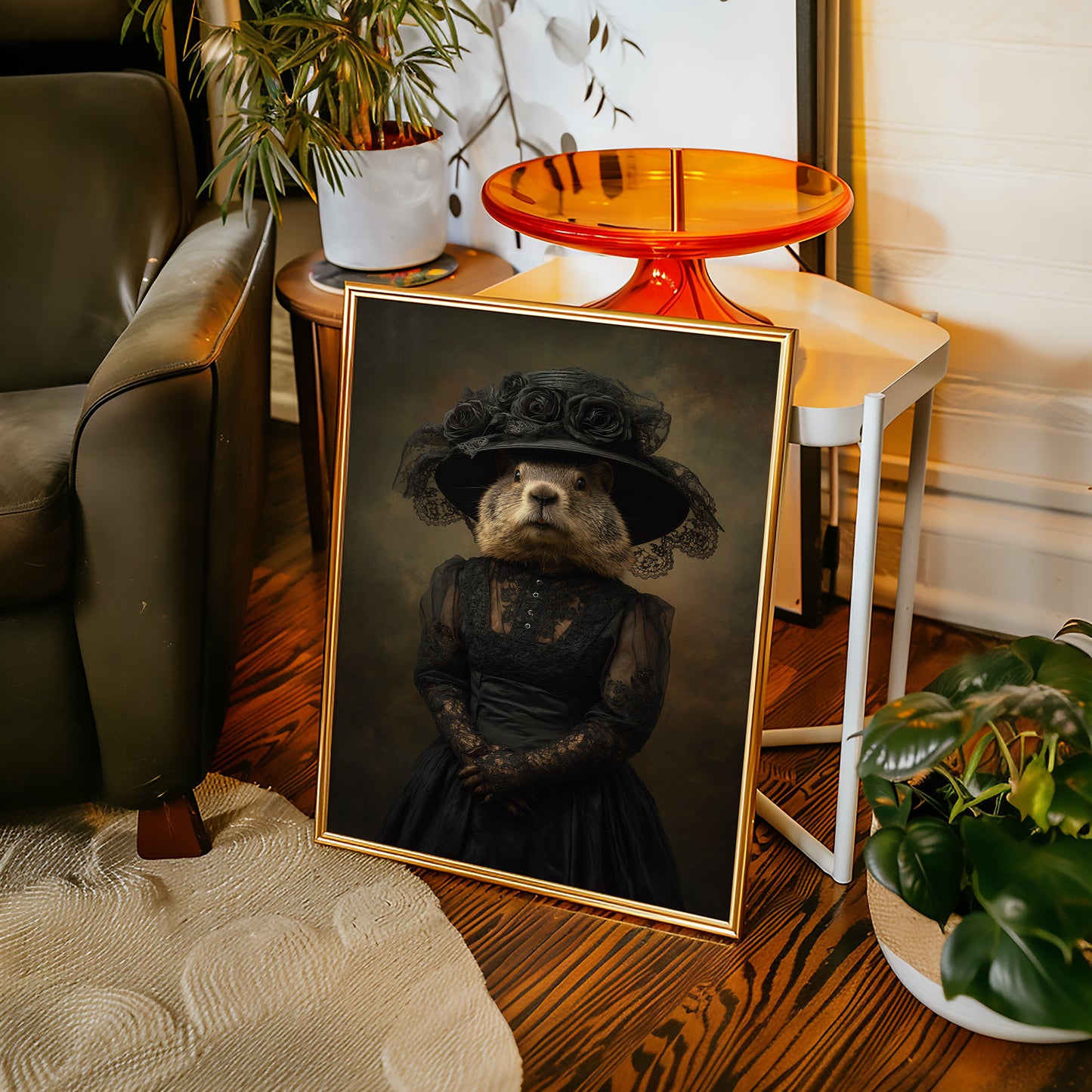 Elegant Rodent in Victorian Attire