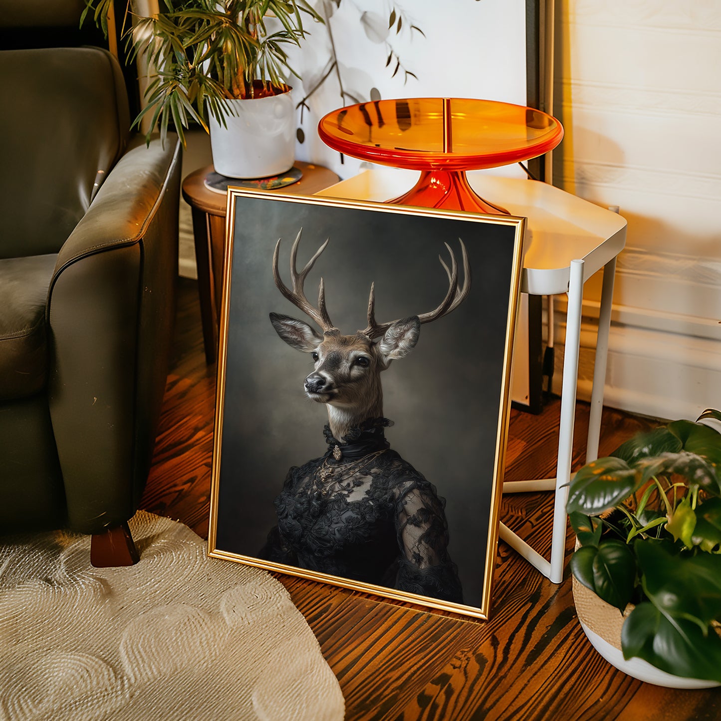 Regal Stag in Elegant Attire