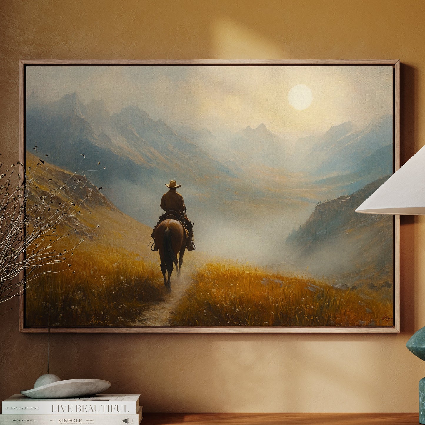 Cowboy at Sunrise in the High Country