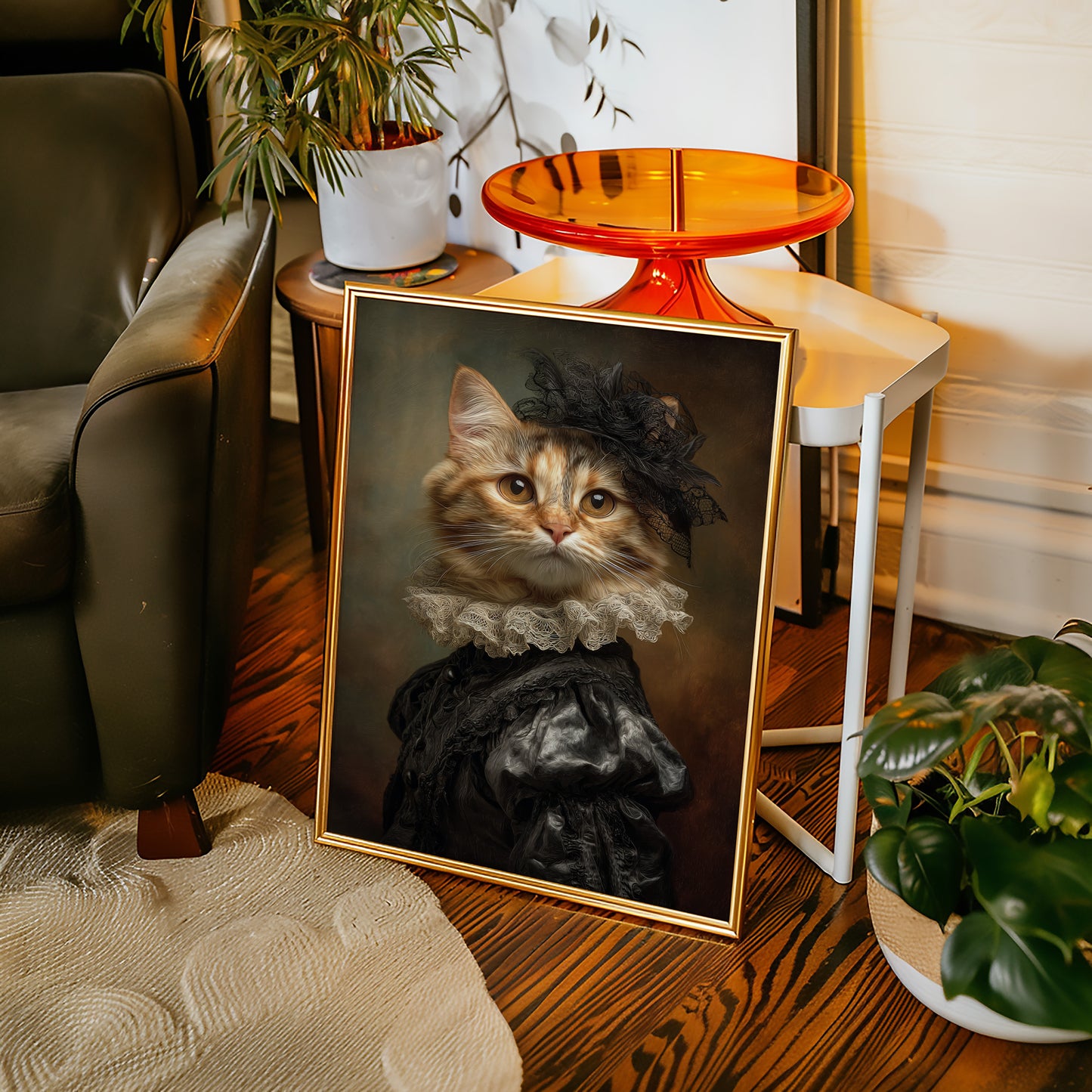 Regal Feline in Victorian Attire