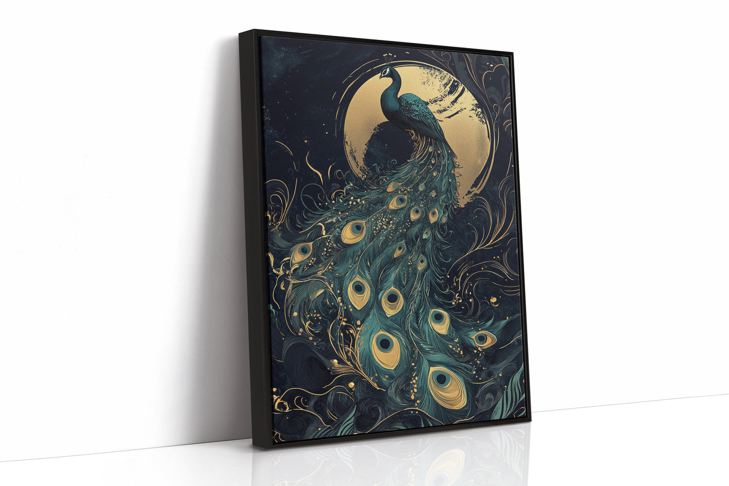 Moonlit Majesty in Gilded Plumes