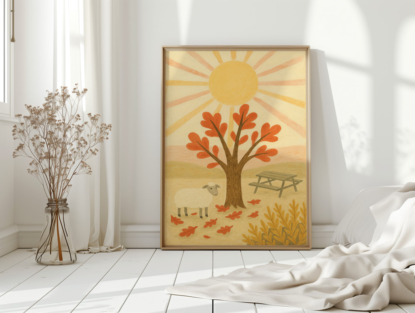 Sunny Picnic with the Little Lamb