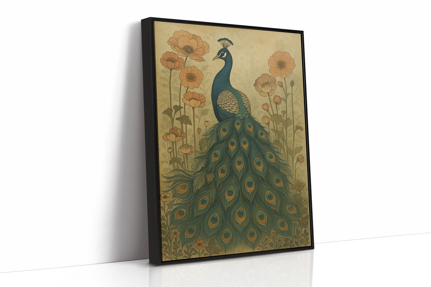 Garden Stillness with a Peacock's Gaze