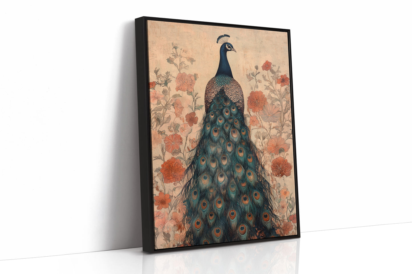 Antique Elegance with Scarlet Bloom