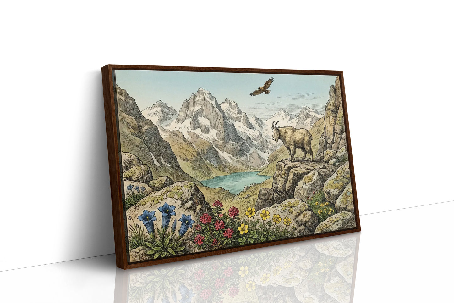 Eagle's Eye Over the Alpine Lake