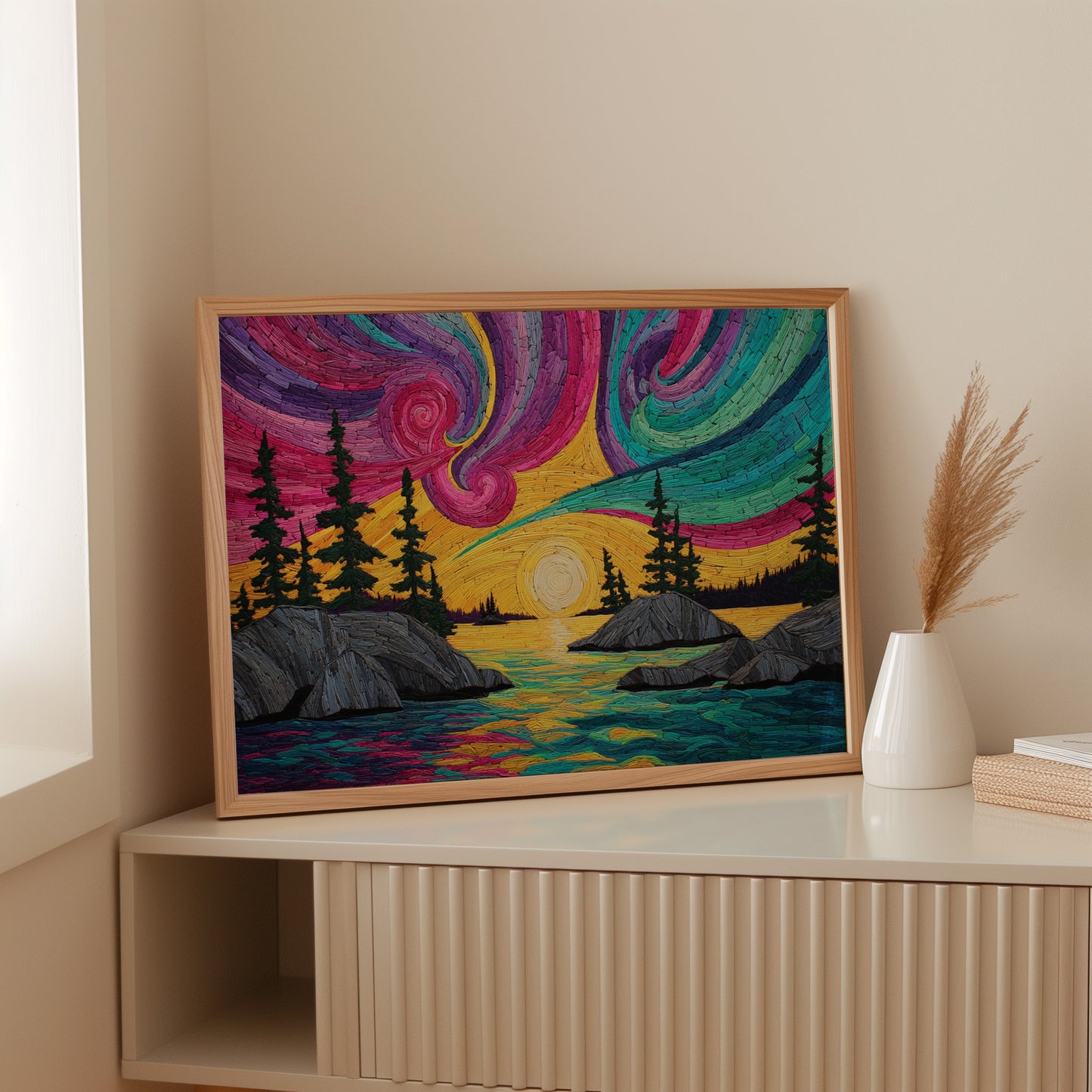 Northern Lights Paint Summer Waters