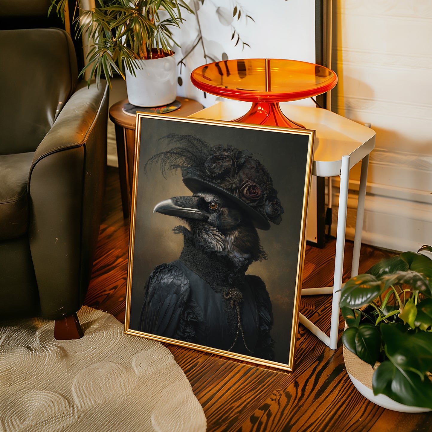 Elegantly Dressed Regal Raven