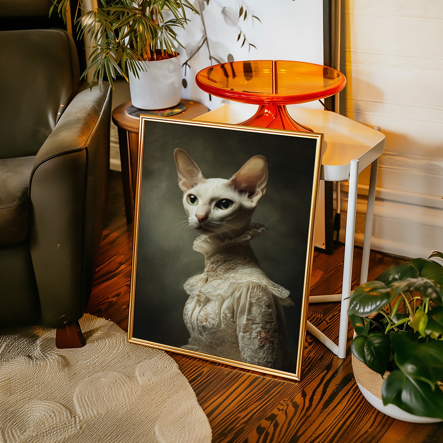 Regal Feline in Vintage Attire