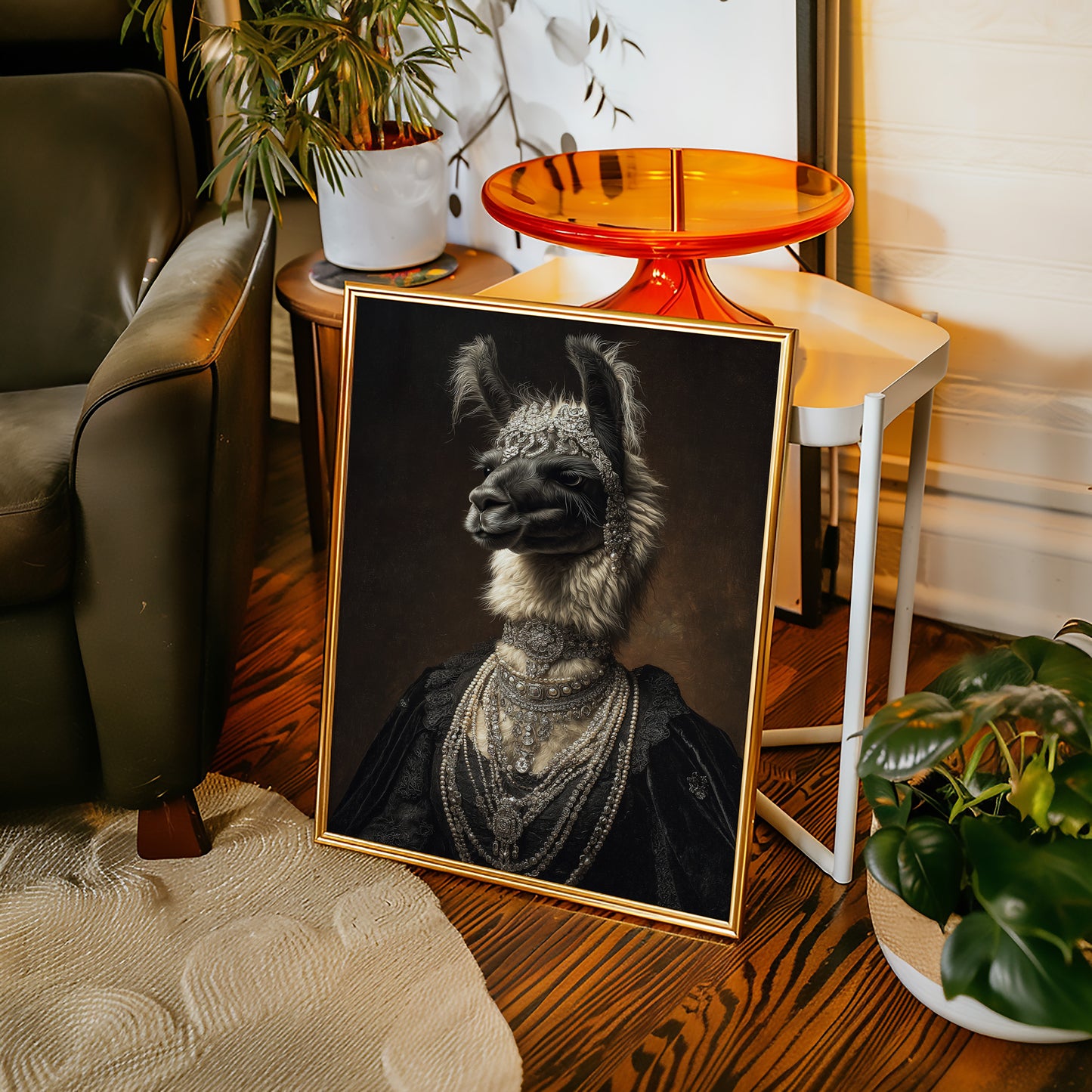 Regal Llama Adorned in Jewels