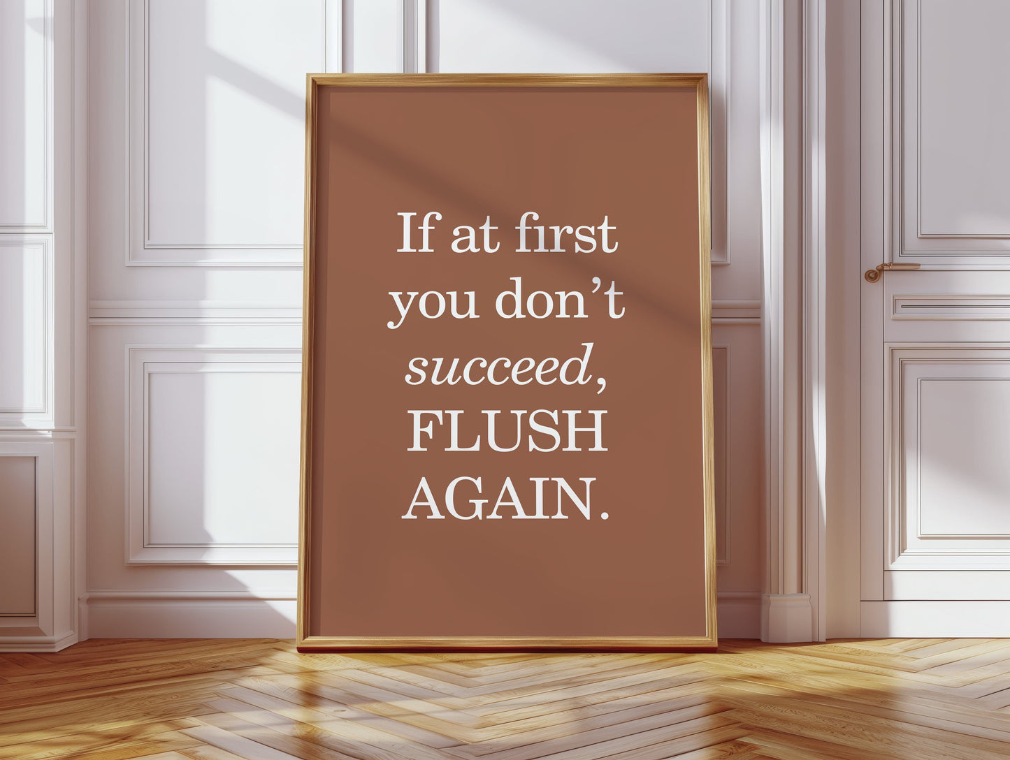 Bathroom Wisdom Glows In Bronze