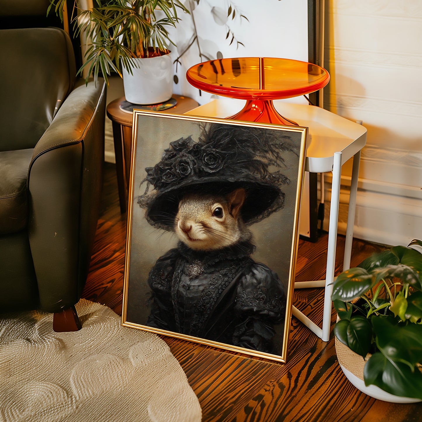 Regal Squirrel in Victorian Attire