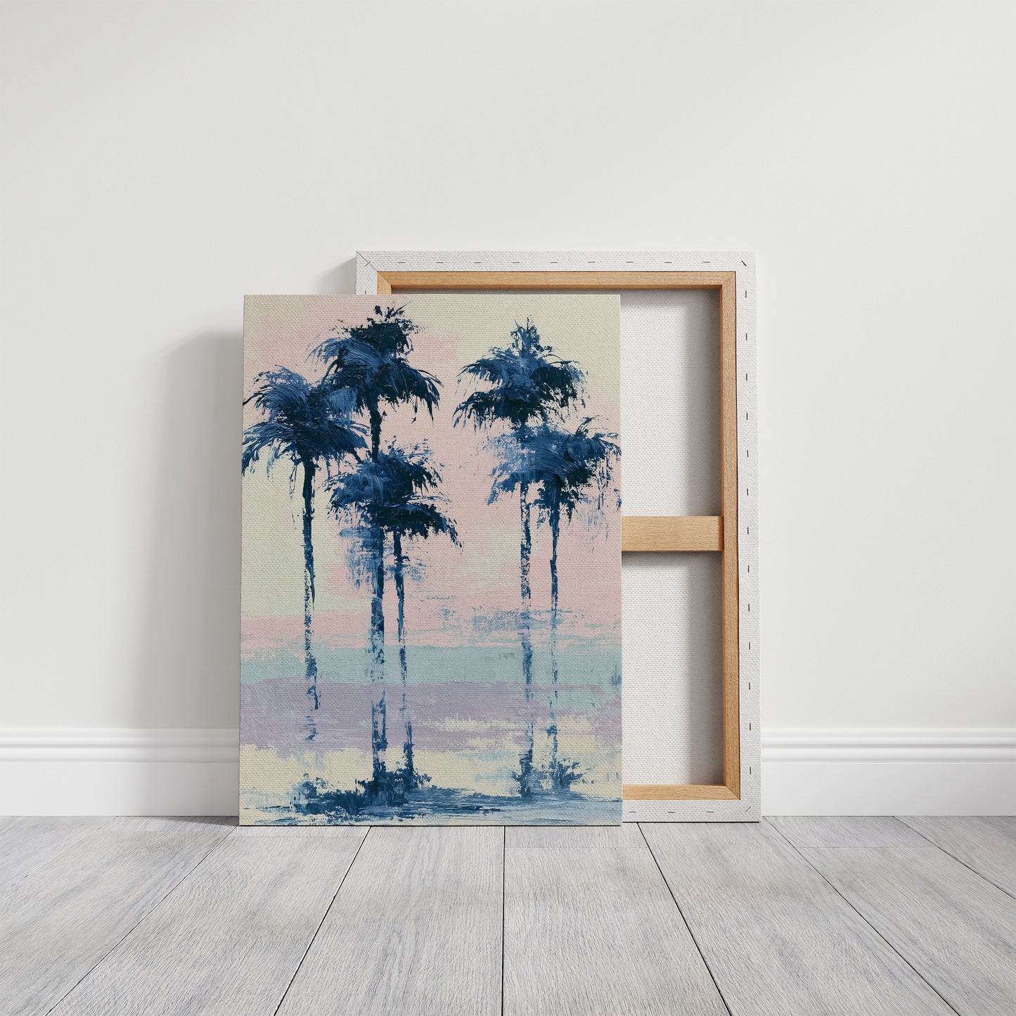 Navy Palms, Cotton Candy Sky