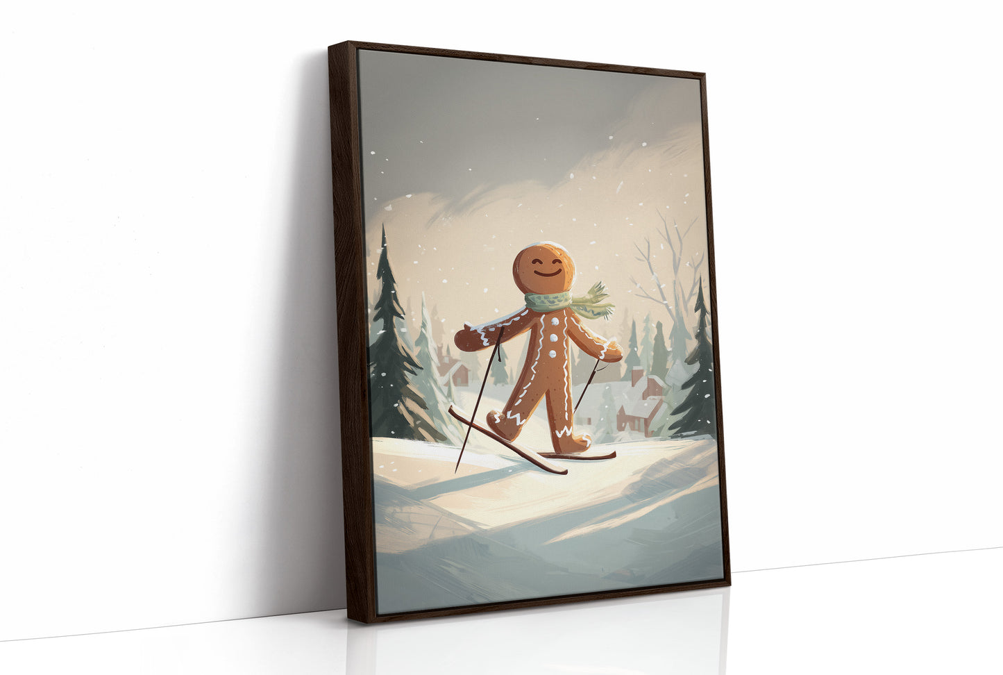 Gingerbread Skier Finds Fresh Powder