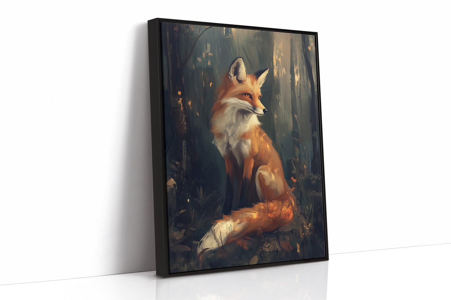 Fox Wall Art – Mystical Forest Print, Woodland Animal Decor, Nature-Inspired Painting