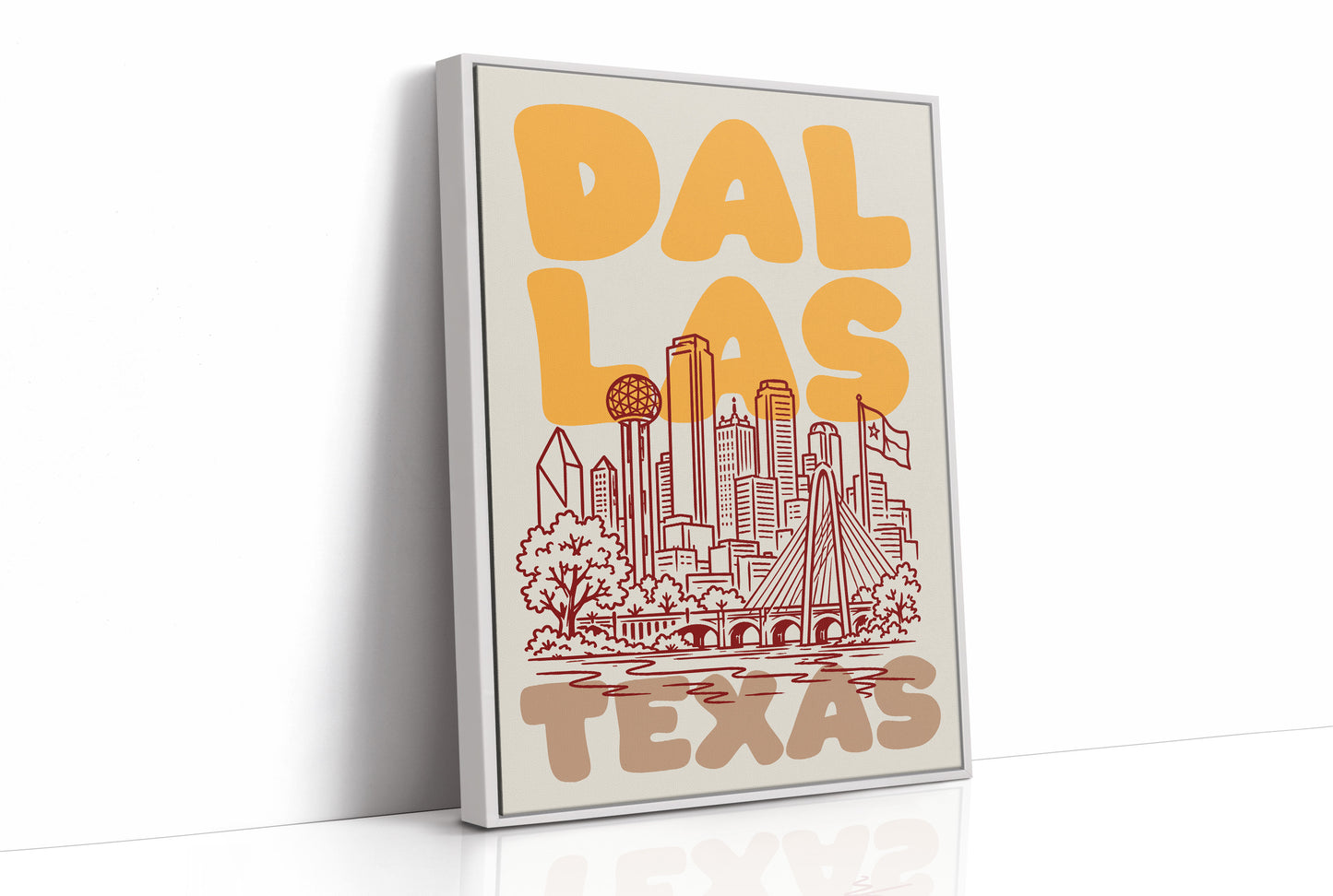 Dallas, Bubble Letter Skyline