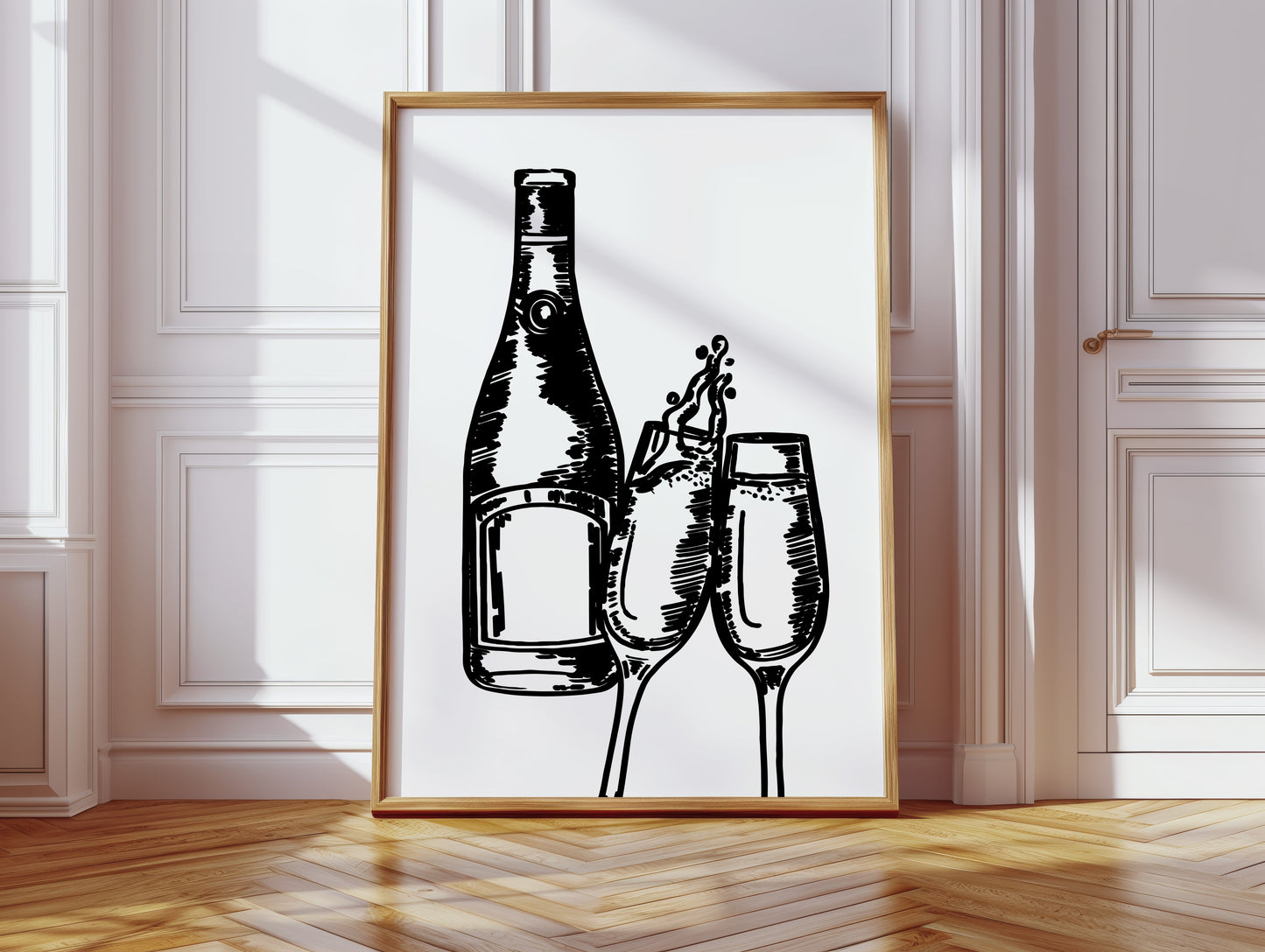 Bubbles Dance Their Midnight Toast