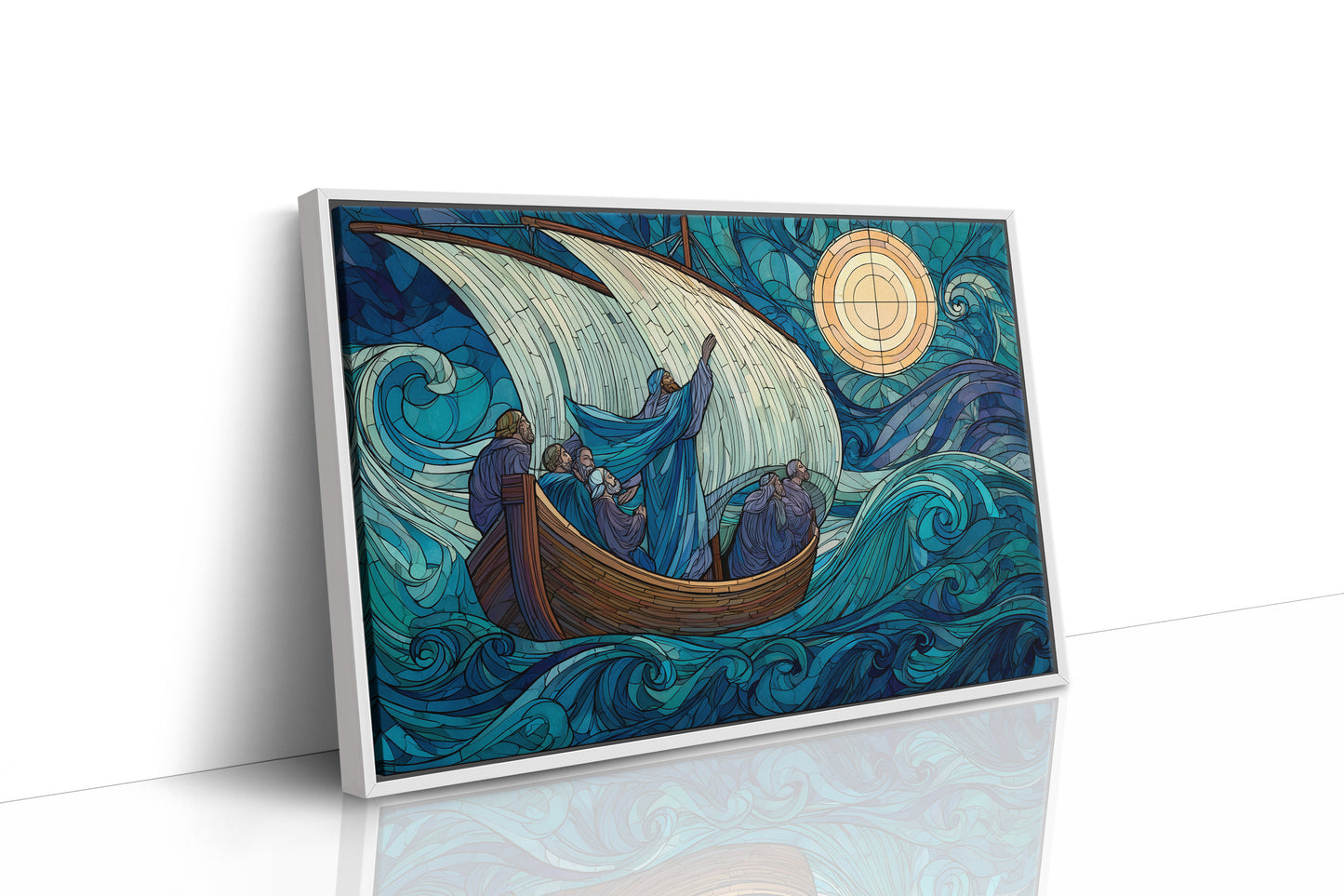 Stained Glass Voyage Through Tempest Seas