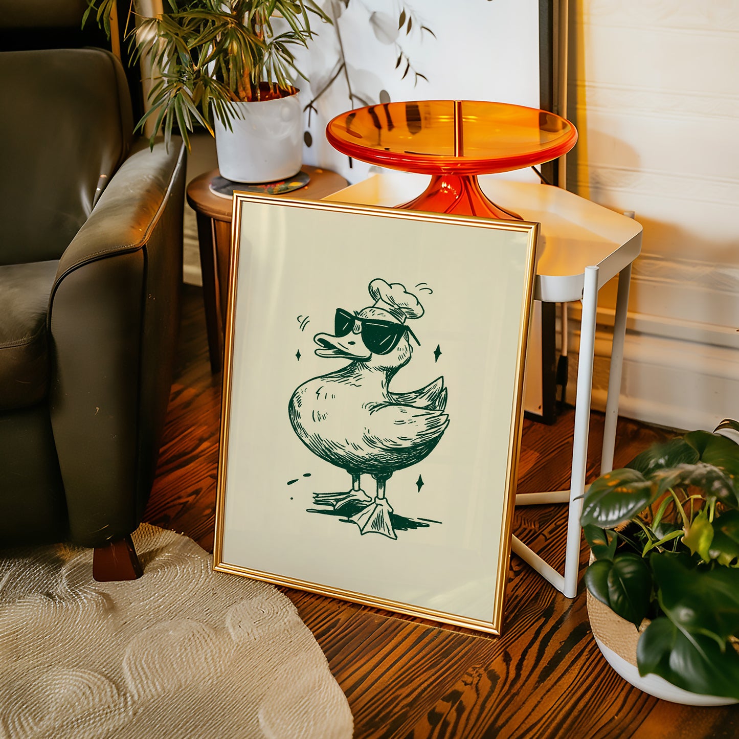 The Chef Duck Struts Proudly