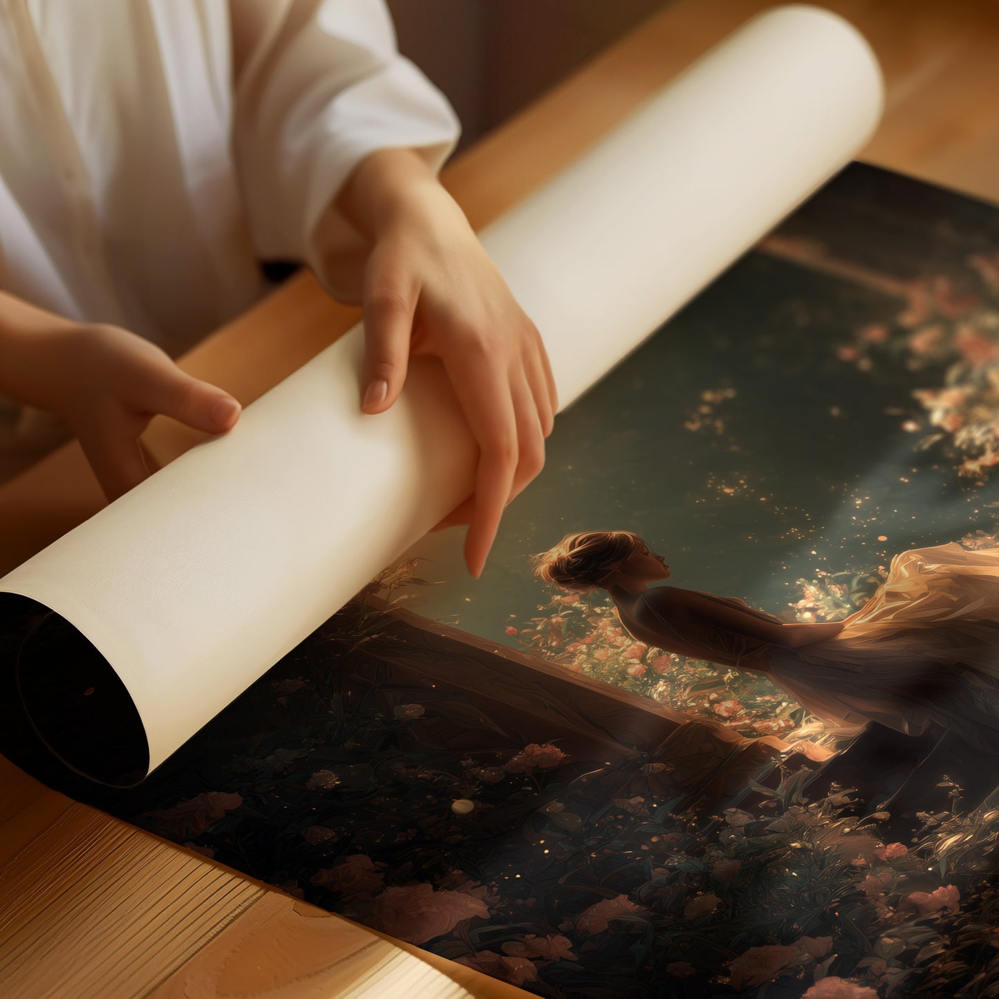 Moonlit Garden Beckons Solitude