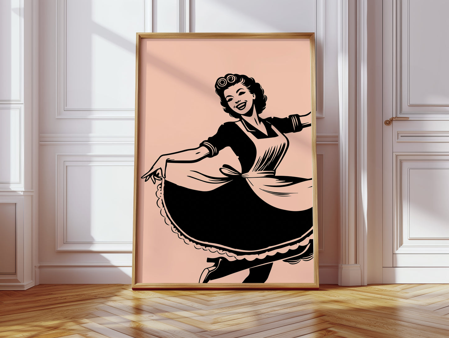 Aprons Dance Through Blush Kitchen Light