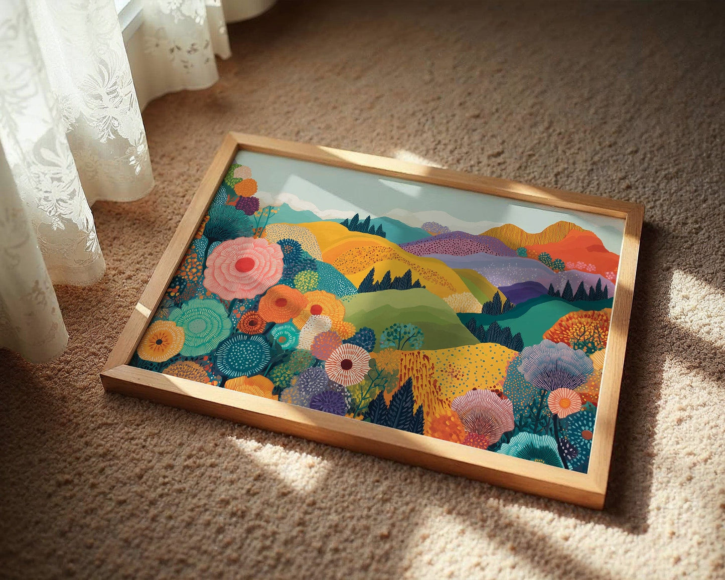 Rolling Hills Dance With Wild Blooms