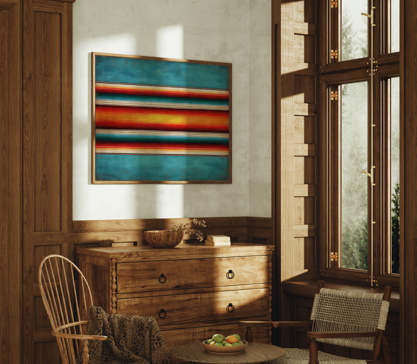 Sunset Stripes Across Desert Horizons