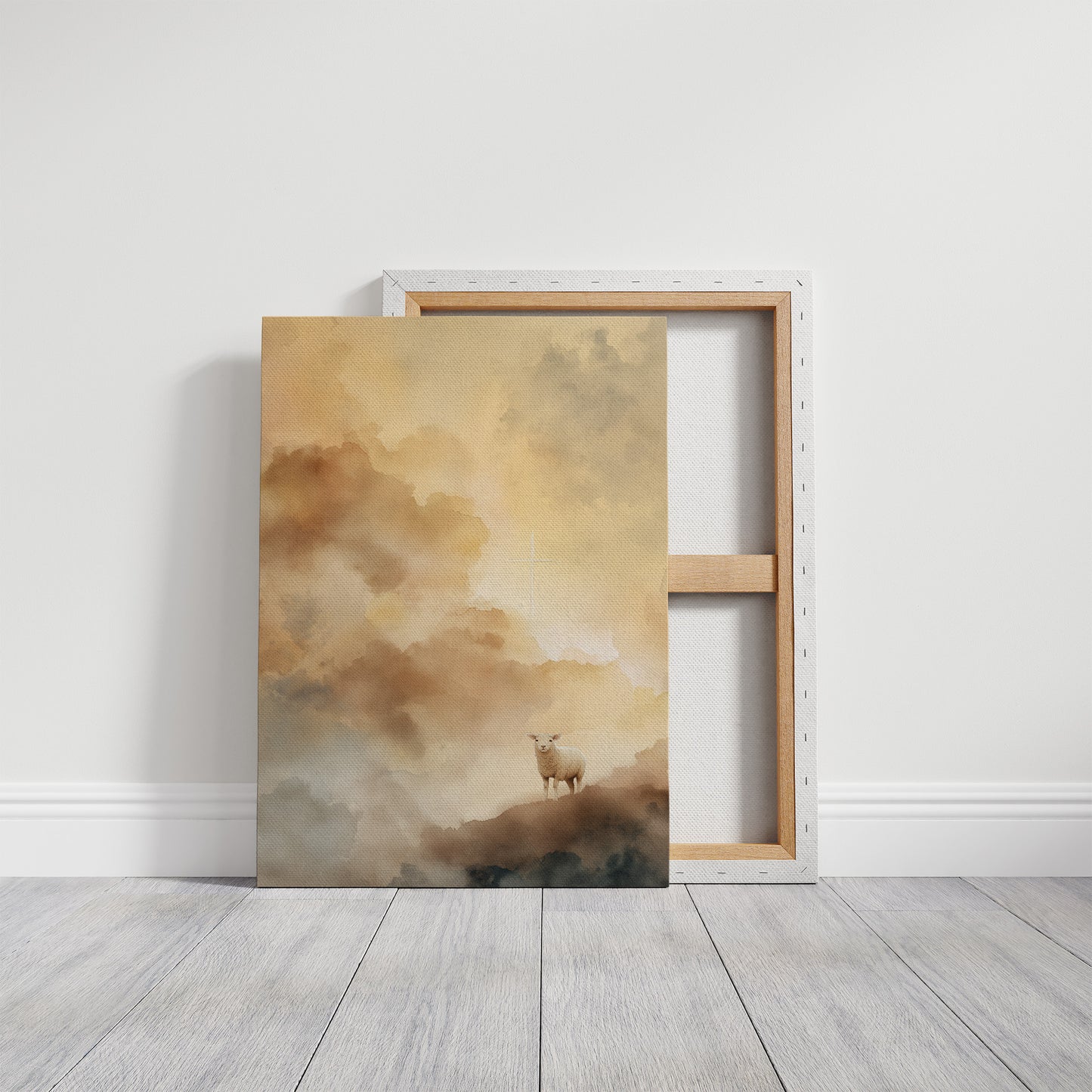 Solitary Wanderer In Golden Mist