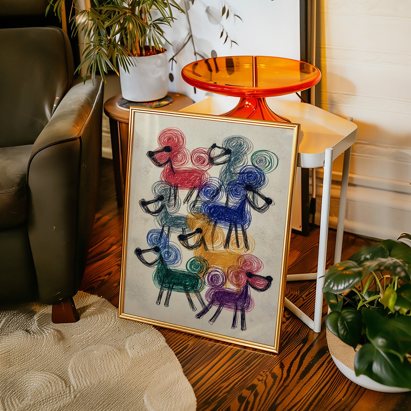 A Parade of Playful Poodles