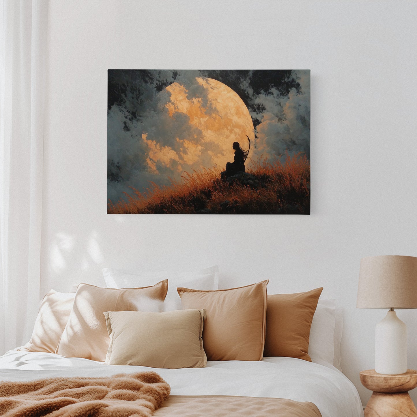 Silhouette Against the Rising Moon