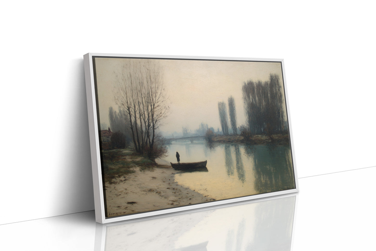 Solitary Shore In Misty Light