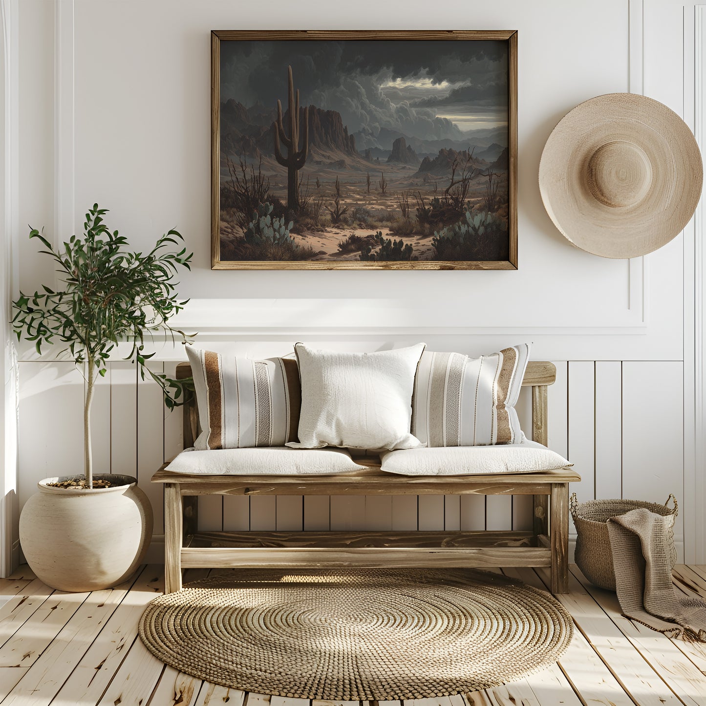 Moonlight Dances With Desert Giants