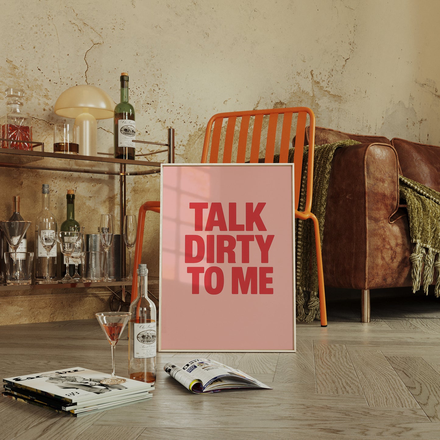 Talk Dirty to Me Bold Pink Print