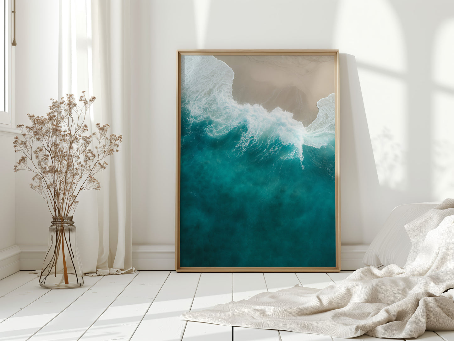 Aerial Drift Over Turquoise Tide