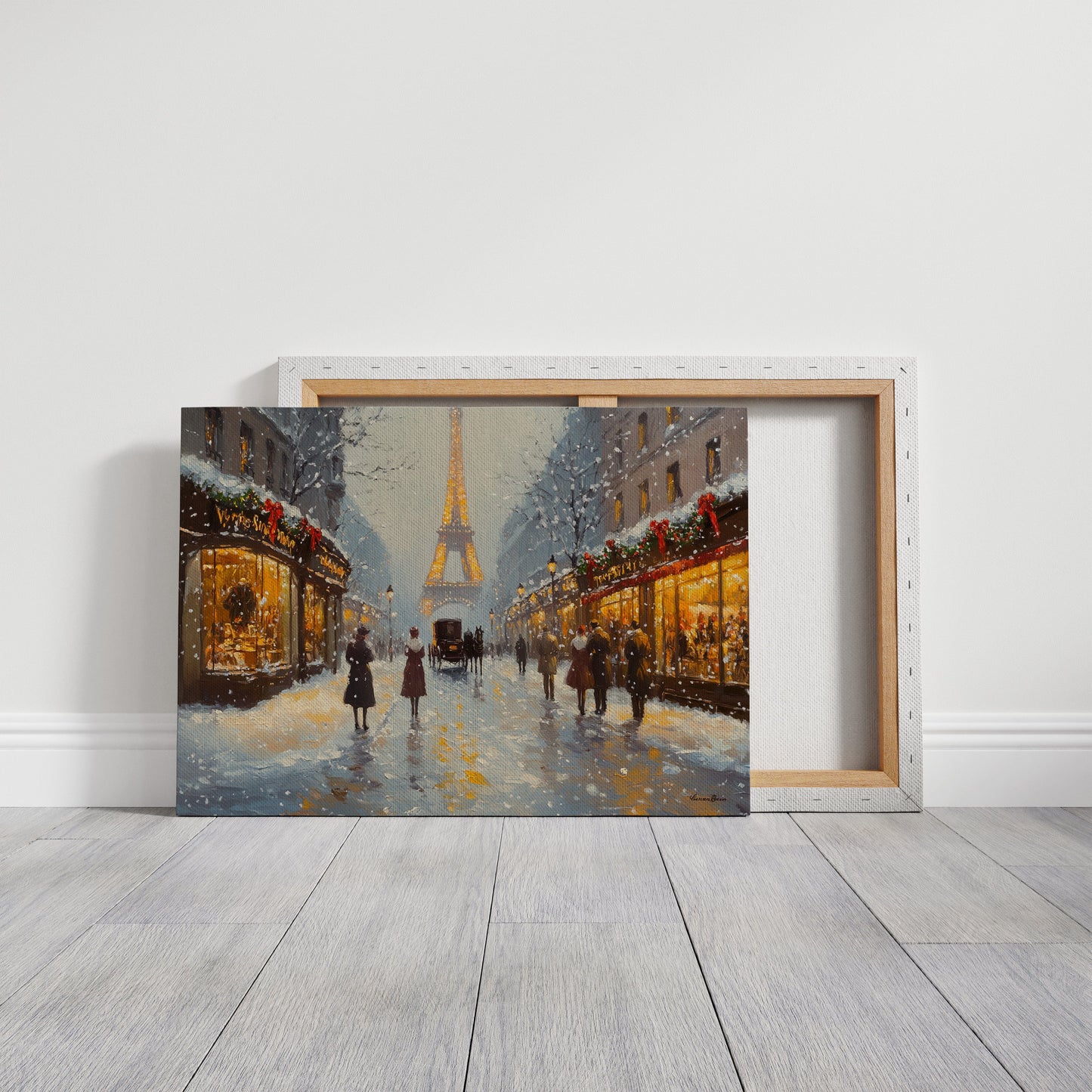 Winter Lights Glow On Paris Streets